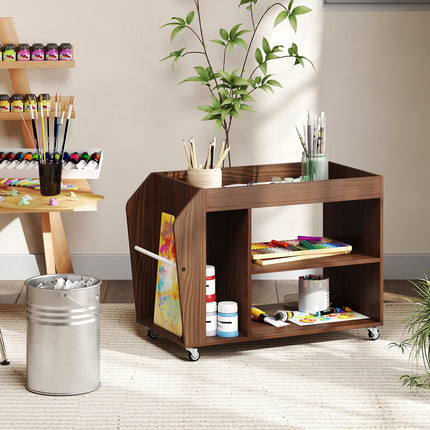 Dreamade Rolling End Table with Storage