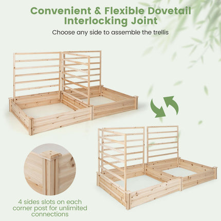 Dreamade Raised Garden Bed with Trellis