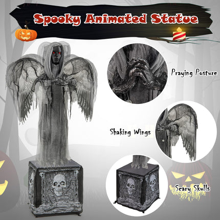 DREAMADE 5.5ft Halloween Animated Angel Ghost Statue