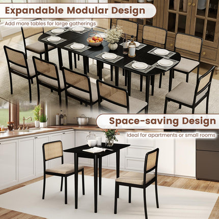 Dreamade Dining Table Set with 2 Rectangular Dinner Tables for 4-6