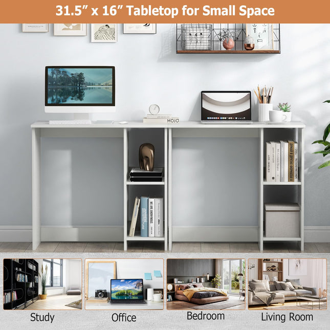 Dreamade White Small Desk for Bedroom