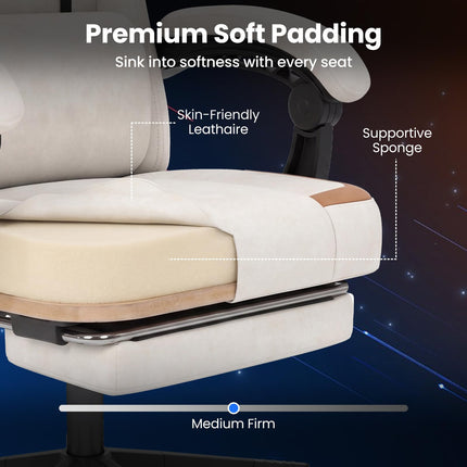 Dreamade Gaming Chair | Ergonomic Video Game Chair w/Footrest, Lumbar Support