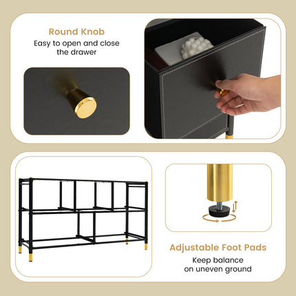 Dreamade Dresser for Bedroom with 5 Storage Drawers - Fabric Dresser Tower with Metal Frame, Fabric Bins
