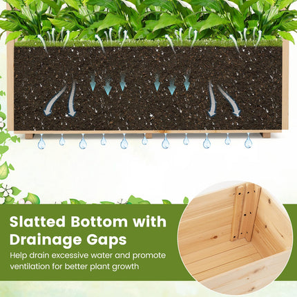 Dreamade Raised Garden Bed with Sided Trellis and Hanging Roof
