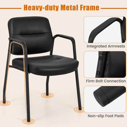 Dreamade Waiting Room Chair Set - Upholstered Reception Chairs with Mixed PU Leather