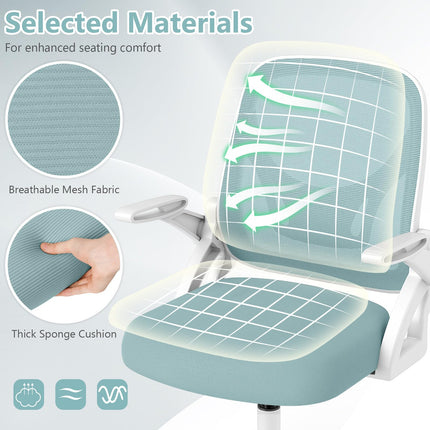 Dreamade Ergonomic Desk Chair with Flip-up Arms & Lumbar Support