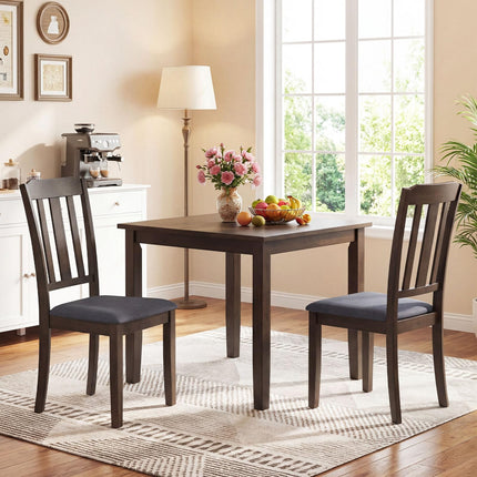 Dreamade Rubber Wood Dining Room Chairs with Comfortable Backrest & Padded Seat