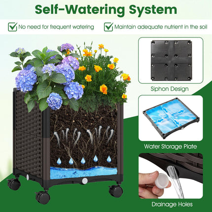 Dreamade 8.2 FT Garden Arch Trellis w/ 2 Self-Watering Planter Boxes