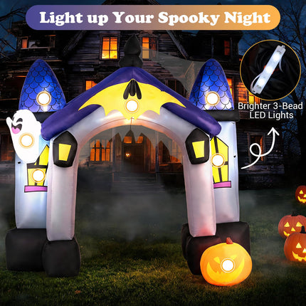 DREAMADE 9 FT Halloween Inflatable Haunted Castle Archway