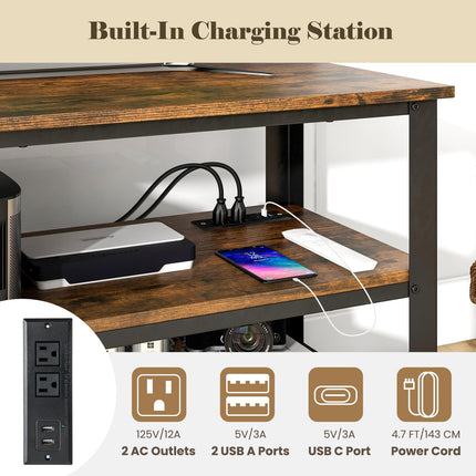 Dreamade TV Stand for Bedroom, Entertainment Center for TVs up to 50”