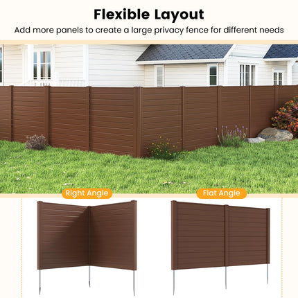 Dreamade Air Conditioner Fence 2/4 Panels - 48''W x 48''H Outdoor Privacy Screen with Upgraded Metal Stakes