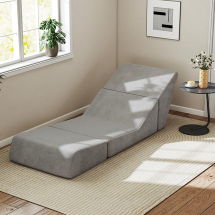 Dreamade 3-in-1 Folding Sofa Bed Convertible Sleeper Chair with Back Support, High Density Sponge