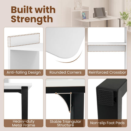 Dreamade 43.5" Computer Desk with Power Outlets