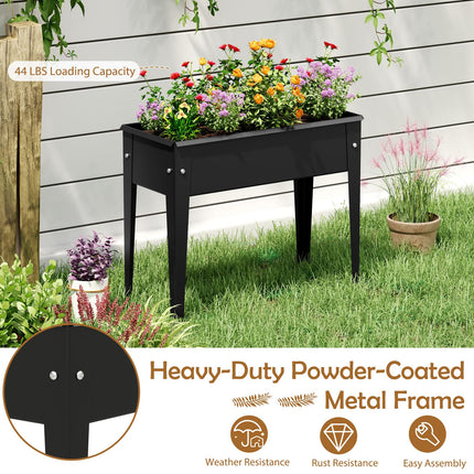 Dreamade Metal Raised Garden Bed with Legs(24”x11”x18”)
