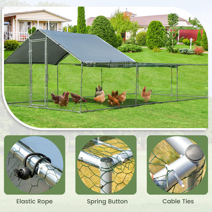 Dreamade 20ft Large Metal Chicken Coop
