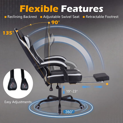 Dreamade Gaming Chair | Height Adjustable Computer Desk Chair with Headrest