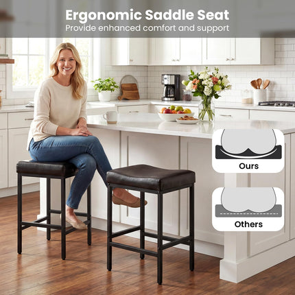 Dreamade 25 Inch Counter Height Bar Chairs for Kitchen Island (2/4)