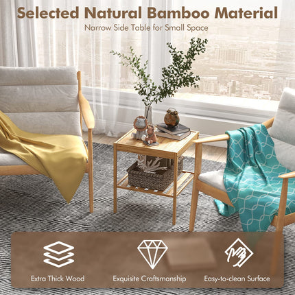 Dreamade Bamboo Nightstands Set of 2