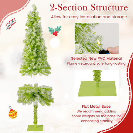 Dreamade 5FT / 6FT / 7FT Whimsical Christmas Tree | Bendable Grinchs Xmas Tree