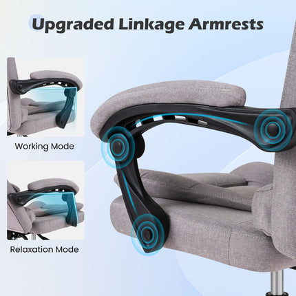Dreamade Office Executive Chair | Ergonomic Big High Back Computer Chair with Linkage Armrests