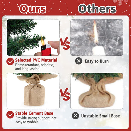 Dreamade 3' 4' 5' Pre-Lit Artificial Christmas Tree Set of 3