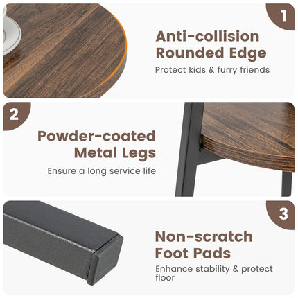 Dreamade Round End Table Set
