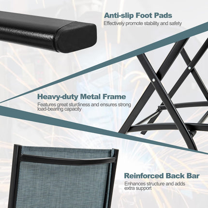 Dreamade Folding Patio Bar Chairs Set of 6