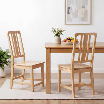 Dreamade Rubber Wood Kitchen Chairs with Hollowed Backrest