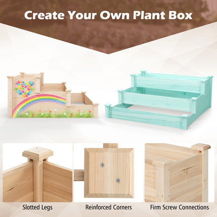 Dreamade 3-Tier Raised Garden Bed, Tiered Planter Box