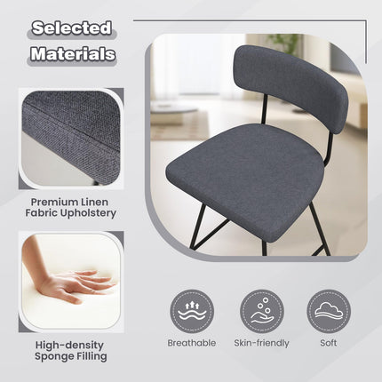 Dreamade Swivel Bar Stools, Upholstered Bar Height Bar Chairs w/Padded Seat & Backrest