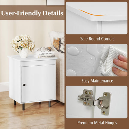 Gianex Wood Sofa Side Tables Storage Cabinet for Bedroom