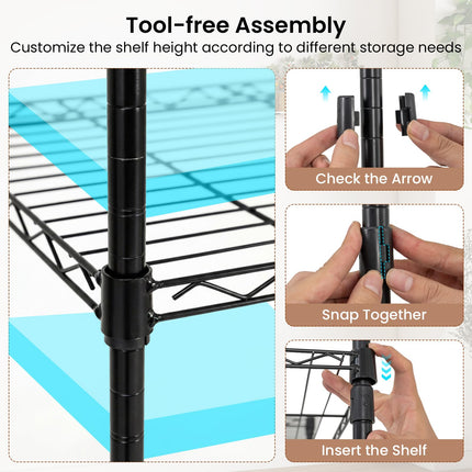 Dreamade Convertible Clothes Organizer with L-shape & Horizontal Installation