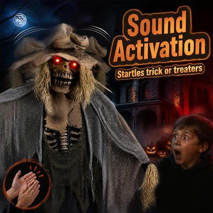 DREAMADE 7.3 FT Animated Halloween Scarecrow