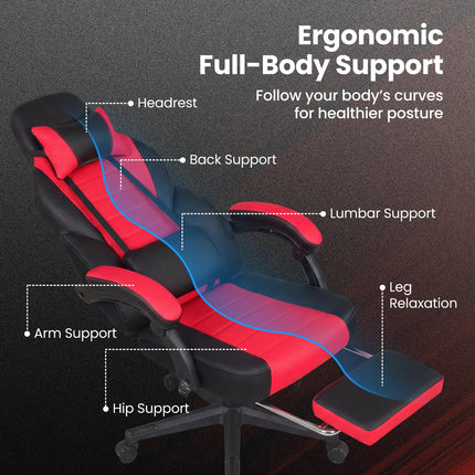 Dreamade Gaming Chair | Ergonomic Video Game Chair w/Lumbar Support