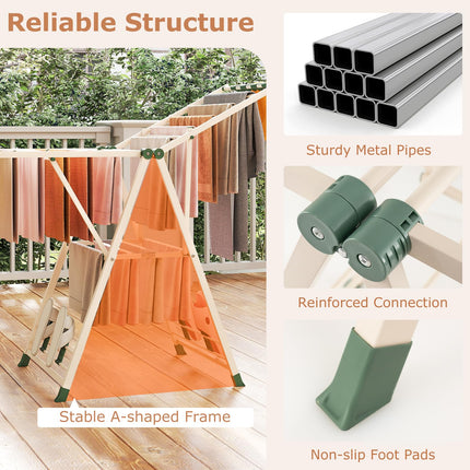 Dreamade Clothes Drying Rack with Height Adjustable Wings