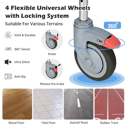Dreamade 4-in-1 Bedside Commode Shower WheelchairDreamade 4-in-1 Bedside Commode Shower Wheelchair
