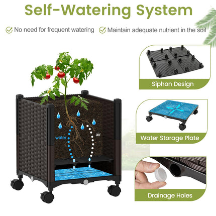 Dreamade Raised Garden Bed Planter Box with Trellis