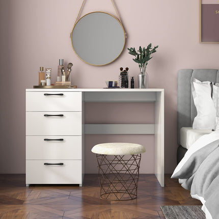 Dreamade Computer Desk with 4 Large Drawers