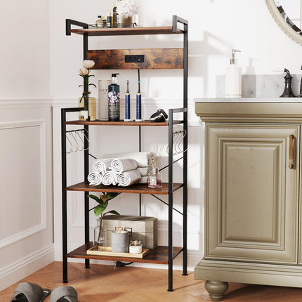 Dreamade Bakers Rack with Storage 4 Tiers Shelf
