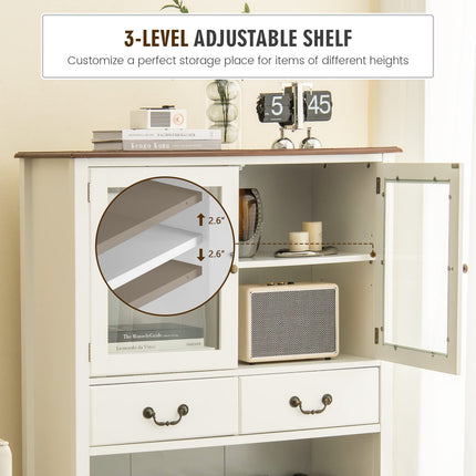 Dreamade Buffet Wine Cabinet with Storage - Standing Sideboard