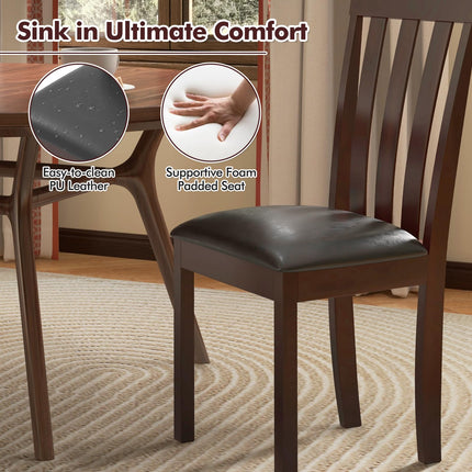 Dreamade Wood Dining Chair, Mid Century Dining Side Chairs for Kitchen, Dining Room, Restaurant