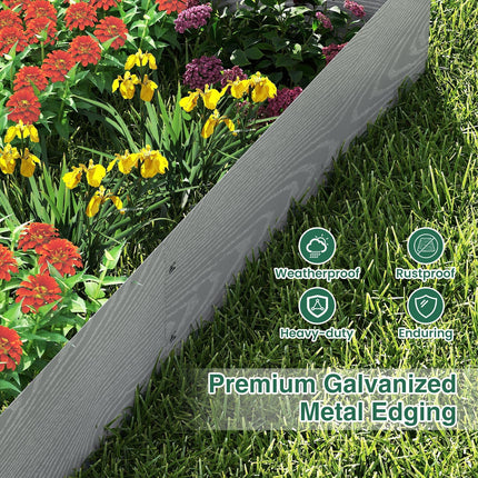Dreamade Galvanized Metal Landscape Edging 6 Packs 20FT Heavy-Duty Hammer-in Edging Border