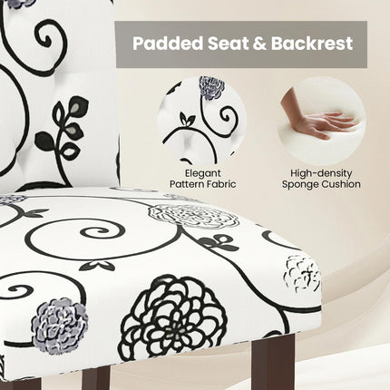 Dreamade Upholstered Dining Chairs Set of 2/4 Button Tufted Fabric Upholstered Parson Chairs