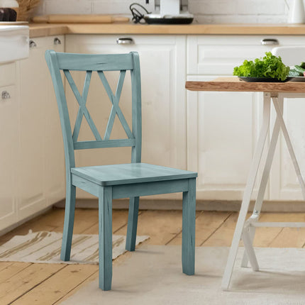Dreamade Rubber Wood Dining Room Side Chair