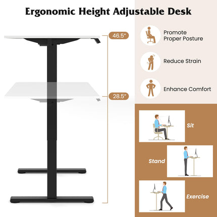Dreamade Electric Standing Desk 48" x 24" Height Adjustable Sit Stand Computer Workstation