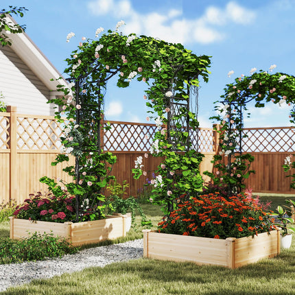 Dreamade Garden Arch Trellis 67''W x 83''H Metal Arbor