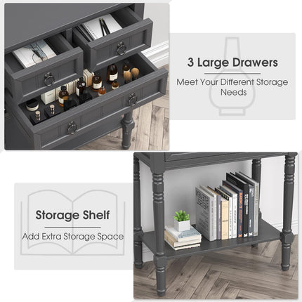 Dreamade Console Table with Drawers