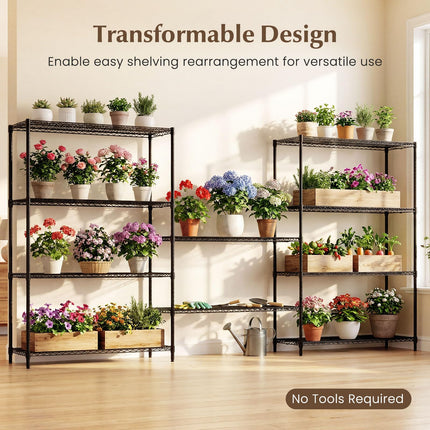 Dreamade 5-Tier Metal Storage Shelving Unit with V-Shaped Wire Rack