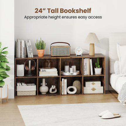 Dreamade Floor Standing Bookshelf with Storage and 2 Anti Tipping Kits