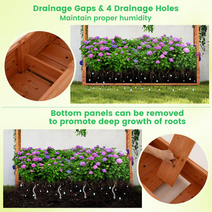 Dreamade Raised Garden Bed with Trellis and Hanging Roof